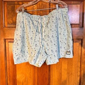 Marine Layer Men’s Swim Trunks Sea Foam with Palm Tree